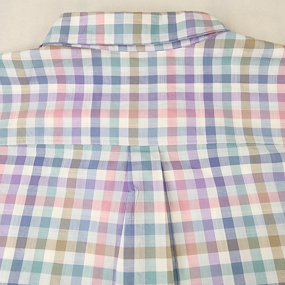 Johnnie-O Shirt Mens XLT Pastel Plaid Button Down Long Sleeve Embroidered Logo - Picture 9 of 9
